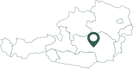 Österreichkarte mit Markierung für Kobenz